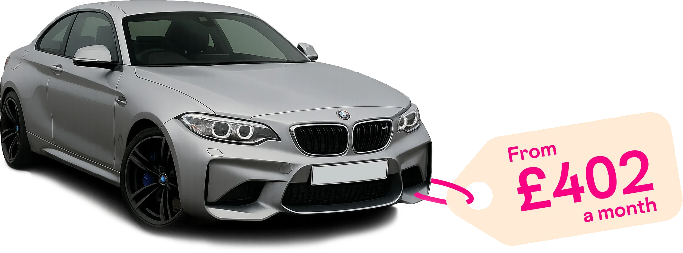 Silver BMW M2 coupe — from £402 a month